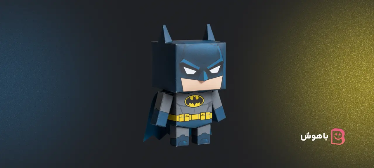 طراحی کاراکتر مکعبی کاغذی